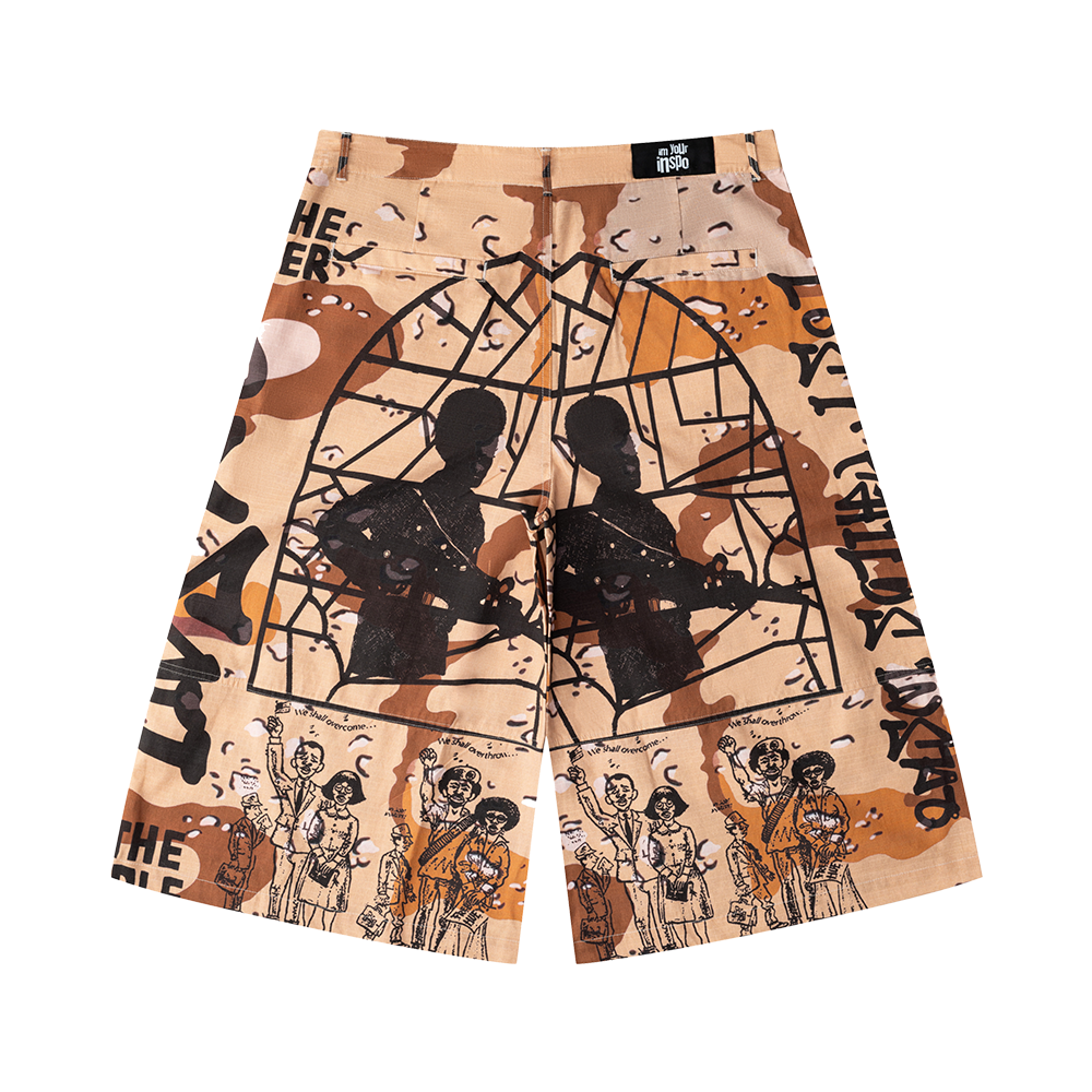Inspo Wrld Graff "Desert Camo" Jorts