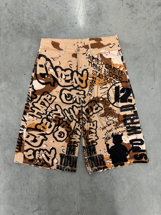 Inspo Wrld All Over "Desert Camo" Jorts